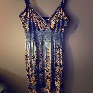 Large v-neck summer dress